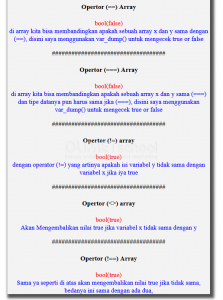 membahas tentang operator string dan operator array di PHP