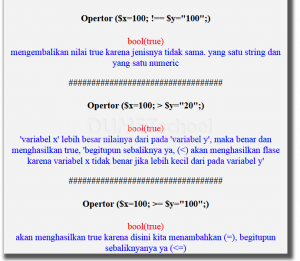 membahas tentang operator PHP comparison operators