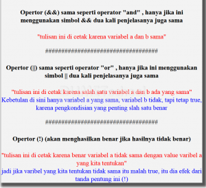 membahas tentang operator PHP logical operators