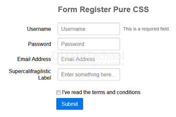 Membuat Form Menggunakan Pure CSS