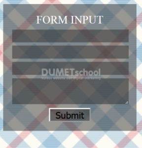 Membuat Tampilan Form Input Transparan Menggunakan CSS