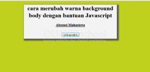 cara merubah warna background body dengan bantuan Javascript