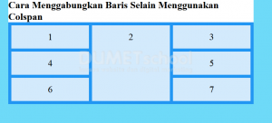 cara menggabungkan baris selain menggunakan colspan