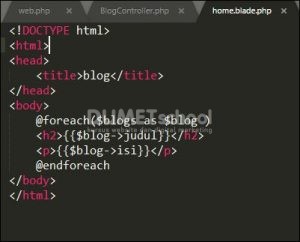 Menampilkan Data dari Database di Laravel 5