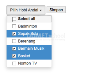 Cara Membuat Multiple Select dengan Bootstrap dan JQuery