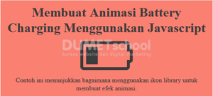Membuat Animasi Battery Charging Menggunakan Javascript