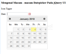 Mengenal Macam - Macam Datepicker Pada jQuery UI