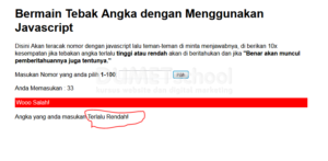 bermain tebak angka dengan menggunakan Javascript
