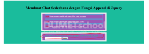 membuat chat sederhana dengan fungsi append di jquery