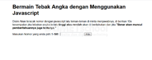 bermain tebak angka dengan menggunakan Javascript