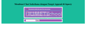 membuat chat sederhana dengan fungsi append di jquery