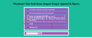 membuat chat sederhana dengan fungsi append di jquery