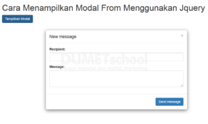 Cara Menampilkan Modal Form Menggunakan Jquery