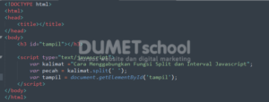 Cara Menggabungkan Fungsi Split dan Interval Javascript