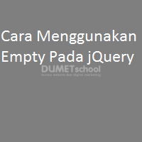 Cara Menggunakan Empty Pada jQuery