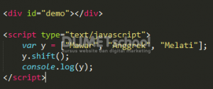 Cara Menggunakan Metode Shift Array Javascript