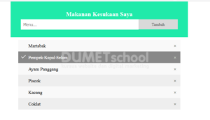 Cara Membuat TodoList Menu Makanan
