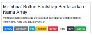 Membuat Button Bootstrap Berdasarkan Nama Array