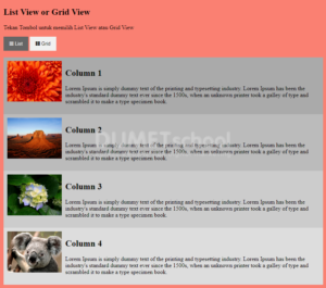 Membuat Tampilan List View dan Grid View Menggunakan Javascript
