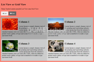 Membuat Tampilan List View dan Grid View Menggunakan Javascript