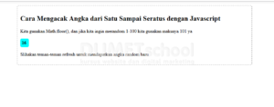 cara mengacak angka dari satu sampai seratus dengan javascript