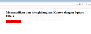 menampilkan dan menghilangkan konten dengan jquery effects,