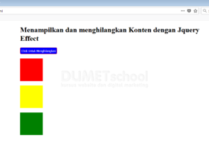 menampilkan dan menghilangkan konten dengan jquery effects,