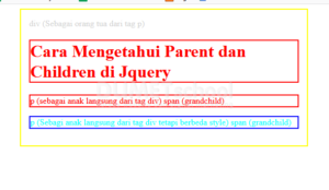 cara mengetahui parent dan children di jquery