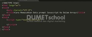 Cara Memasukkan Data prompt Javascript Ke Dalam Array