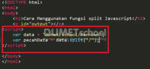 Cara Menggunakan Fungsi split Javascript