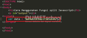 Cara Menggunakan Fungsi split Javascript