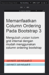 Memanfaatkan Column Ordering Pada Bootstrap 3