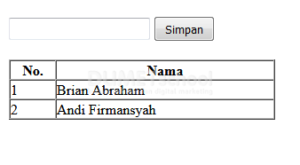 cara input data statis dengan jquery