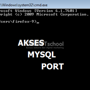 cara mengakses database mysql yang berbeda port melalui CMD