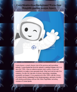 cara memberikan background warna saat mengklik gambar dengan Jquery