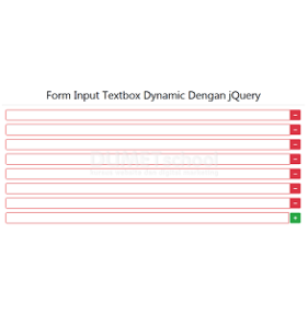 Cara Membuat Input Textbox Dynamic Dengan jQuery