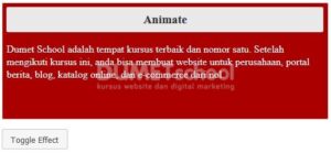 Membuat Animasi Warna Menggunakan Fungsi Animate Jquery UI
