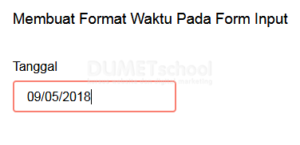 Membuat Format Tanggal Pada Form Input Dengan Jquery Mask