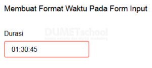 Membuat Format Waktu Pada Form Input Dengan Jquery Mask