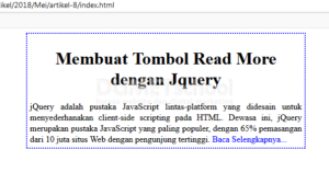 Membuat Tombol Read More dengan Jquery