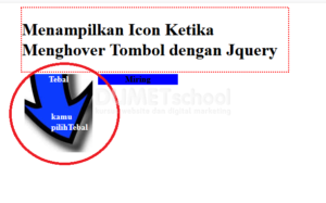 Menampilkan Icon Ketika Menghover Tombol dengan Jquery