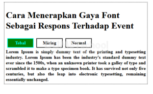 Cara Menerapkan Gaya Font Sebagai Respons Terhadap Event