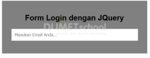 Cara Membuat Form Login Animasi dengan JQuery