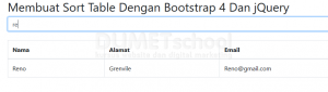 Membuat Sort Table Dengan Bootstrap 4 Dan jQuery