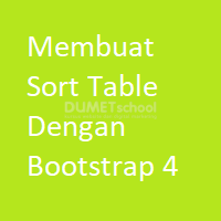 Membuat Sort Table Dengan Bootstrap 4 Dan jQuery