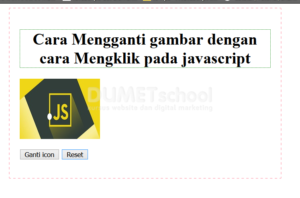 cara mengganti gambar dengan cara mengklik pada javascript