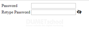 Membuat fungsi Retype Password Show Hide Dengan Jquery 1