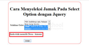 cara menyeleksi jamak pada select option dengan jquery part 2