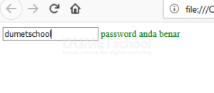 membuat fungsi password match dengan javascript 3