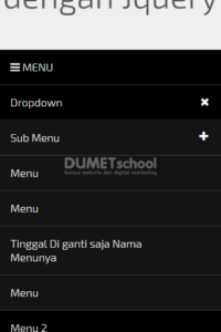 salah satu plugin menu dropdown sederhana dengan Jquery
